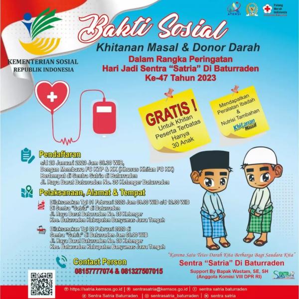 Foto ​Baksos, Khitanan Massal & Donor Darah