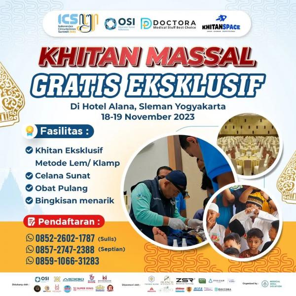 Foto Khitan Massal Gratis Yogyakarta 2023