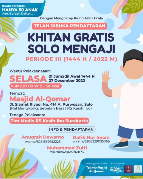 Foto Khitanan Gratis Solo Mengaji