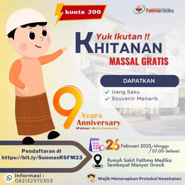 Foto ​Khitanan Massal Gratis 2023