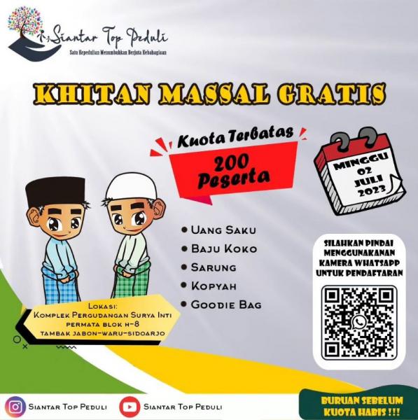 Foto ​Khitanan Massal Gratis Sidoarjo 2023