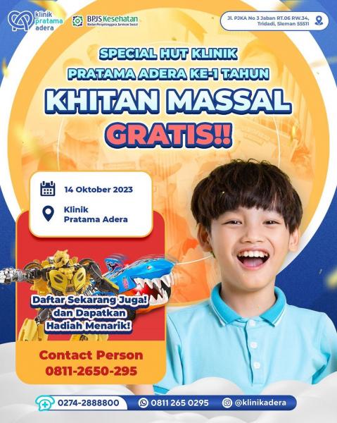 Foto ​Khitanan Massal Sleman GRATIS!!!