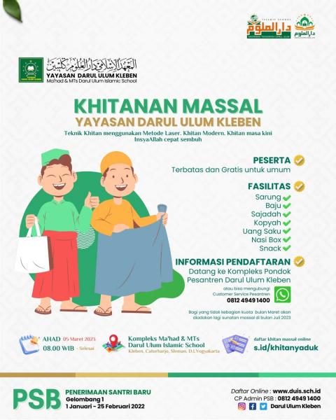 Foto ​Khitanan Massal Yayasan Darul Ulum Kleben