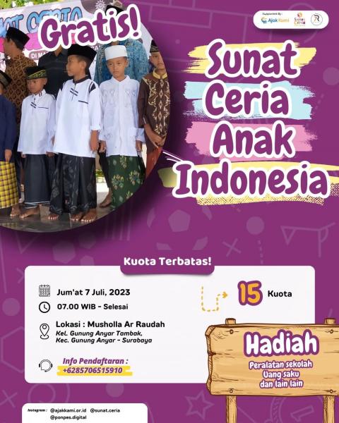 Foto ​Sunat Ceria Anak Indonesia Surabaya 2023