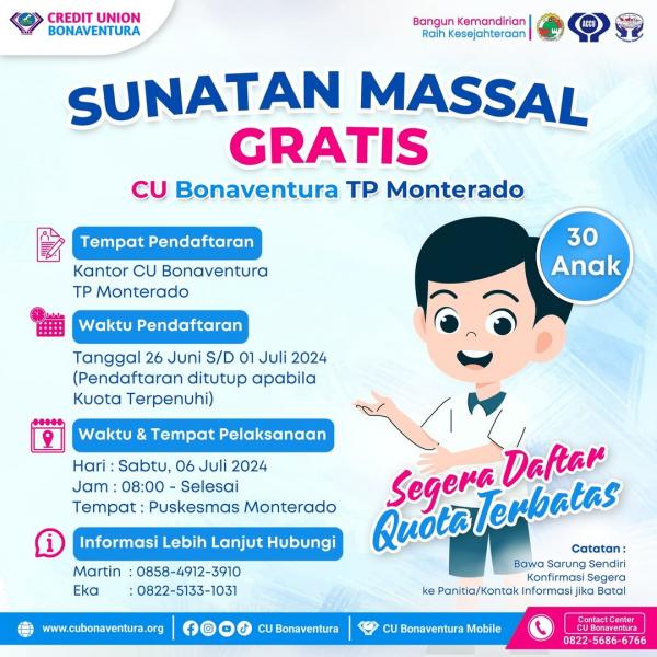 Sunatan Massal Kalimantan Barat Gratis